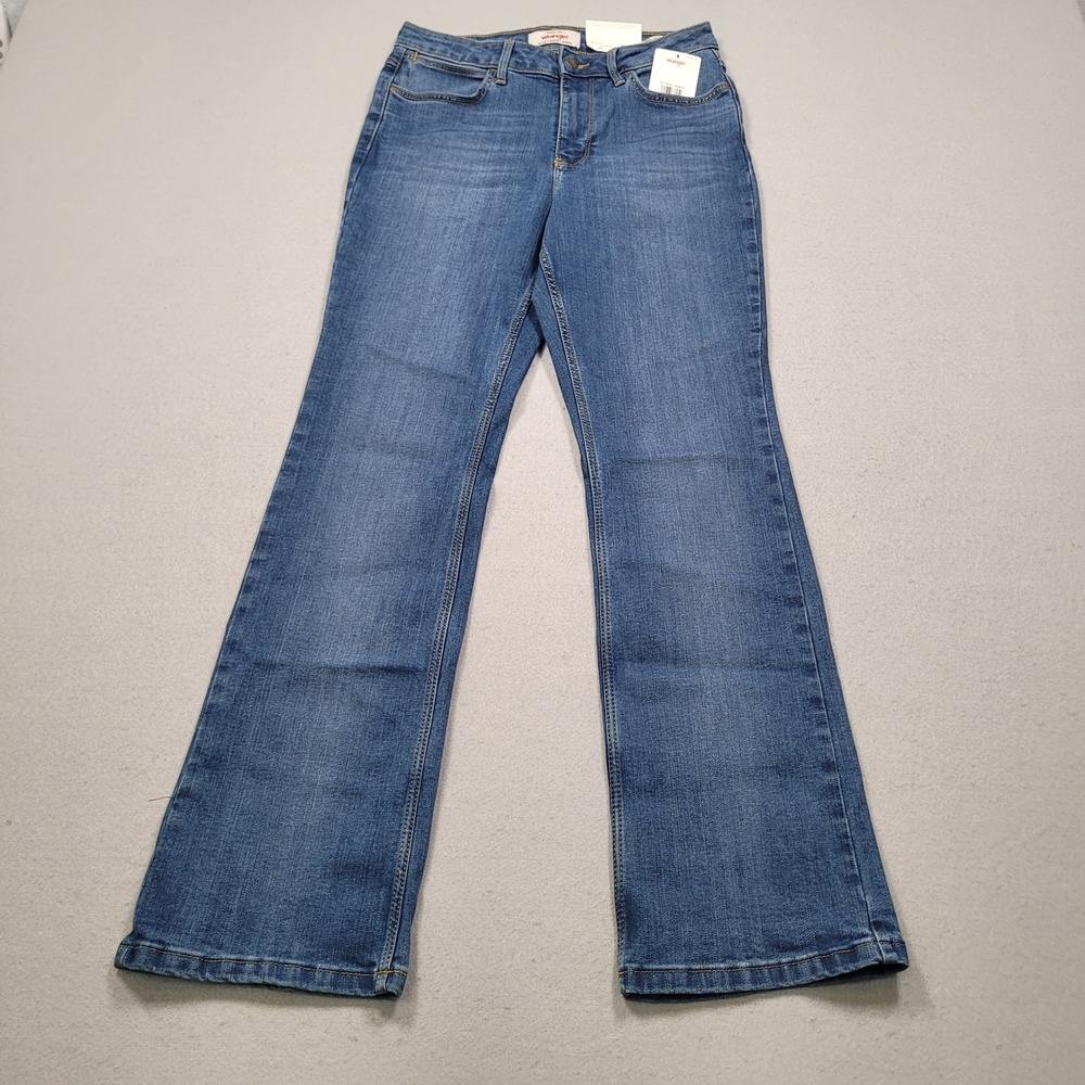 Wrangler Women High Rise Bold Boot Blue Denim Jeans 6x30 10MT1BTHD